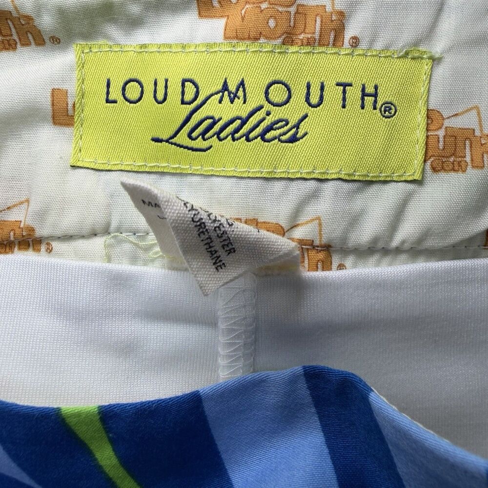 Loudmouth Ladies Golf Skort Womens Size 4 Green Blue Geometric 30” Waist - Picture 8 of 10